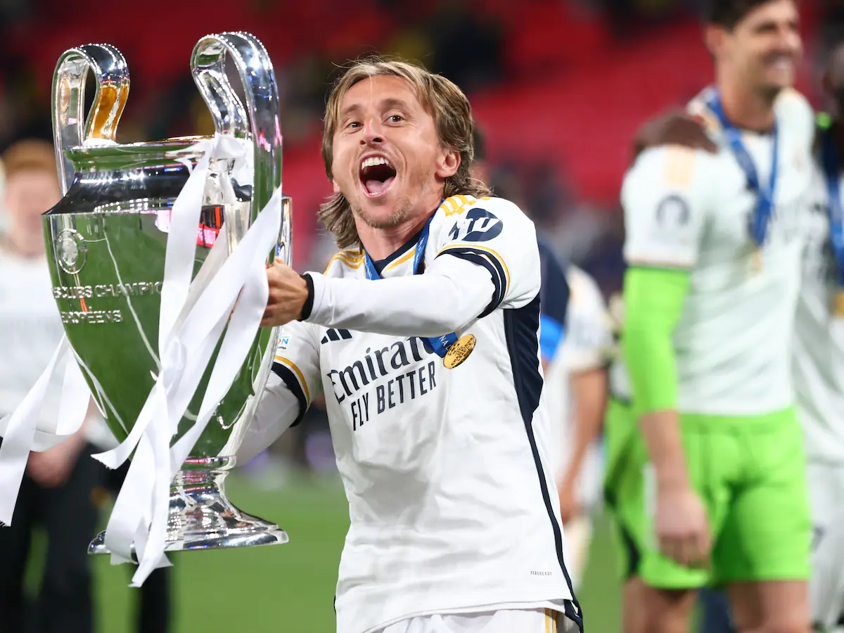 Ο Μόντριτς με τον τίτλο του Champions League